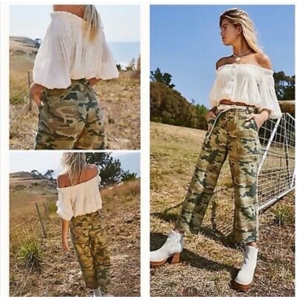 Free people Camouflage Cargo Pants - Picture 2 of 7